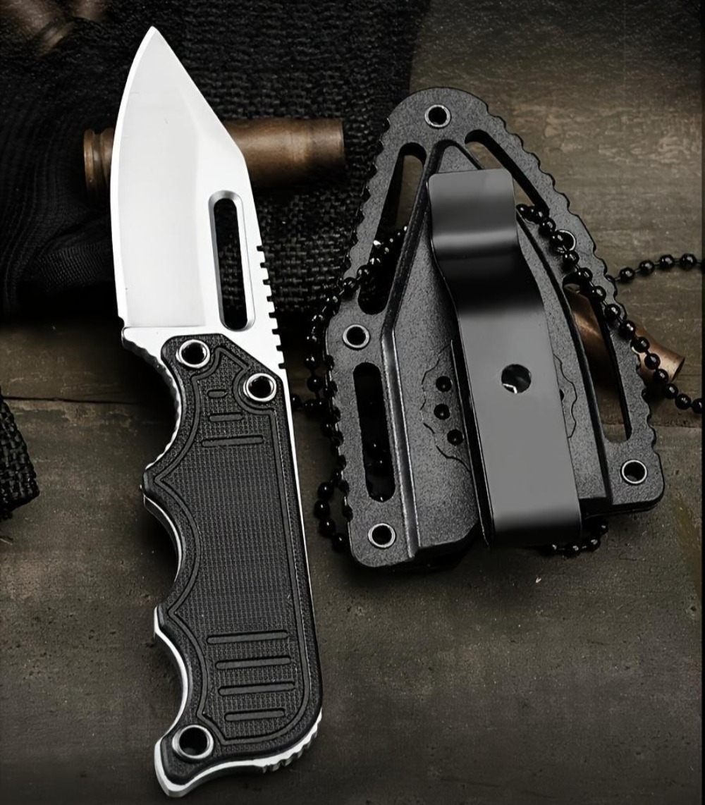 Edc Carry Fixed Blade - Portable Neck Knife with Kydex Sheath