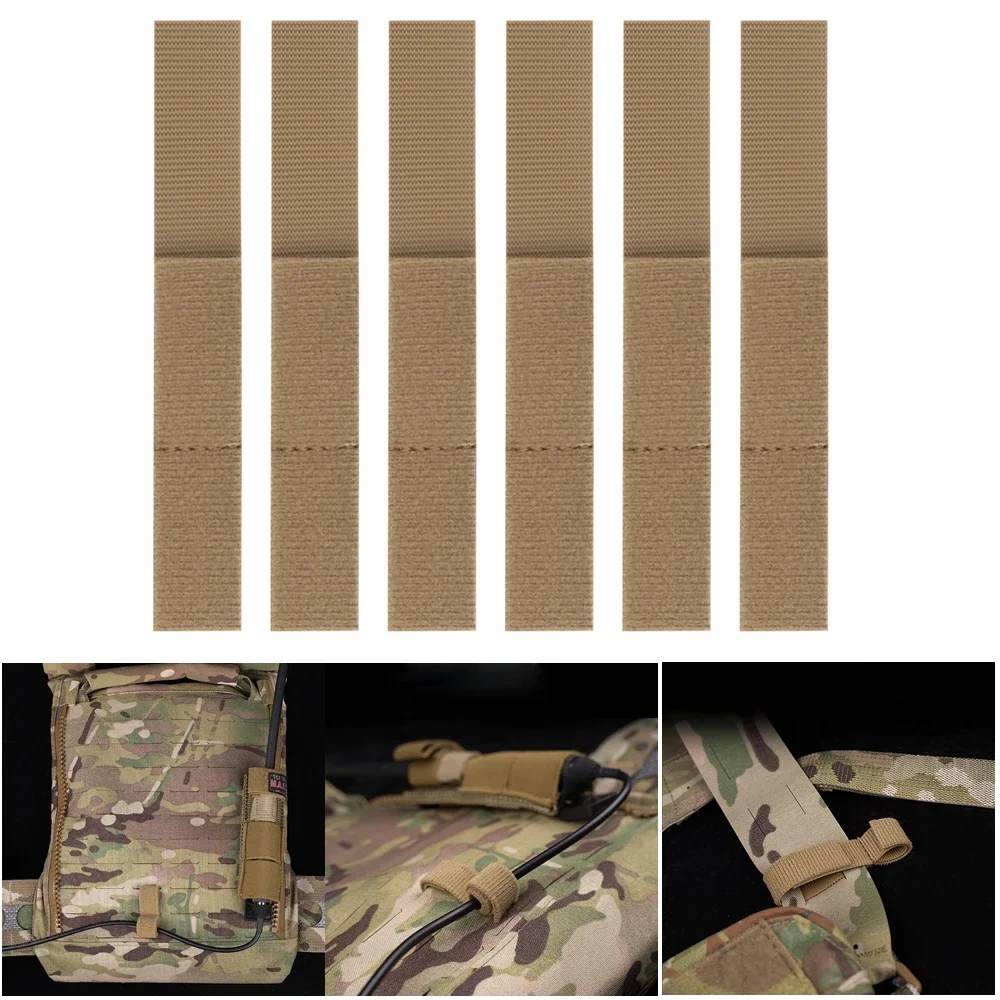 Gear Tie Reusable - 6PCS Tactical Molle Fastening Straps Cable
