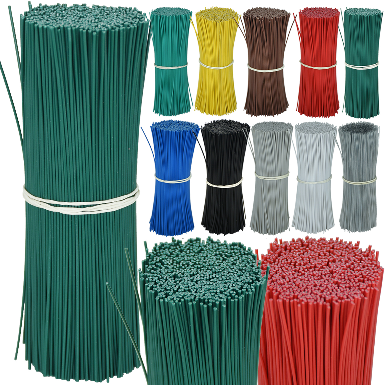 Gear Tie Reusable - 100PCS Gardening ROUND Cable Ties Multifunction