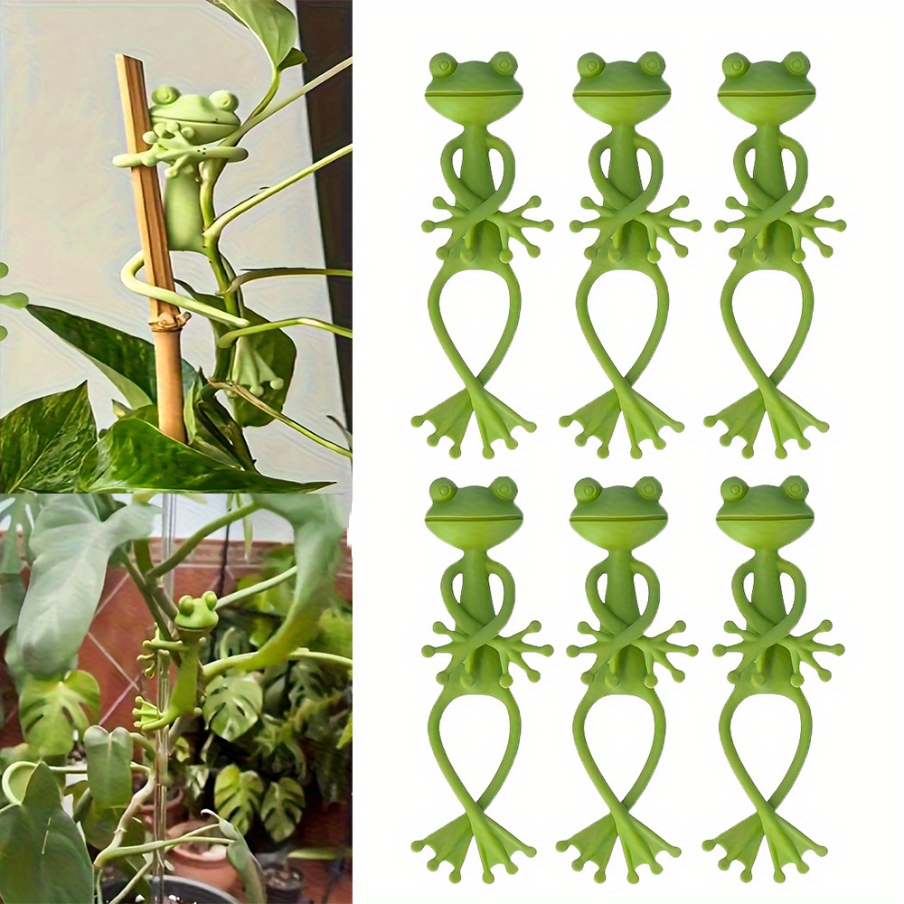 Gear Tie Reusable - 6pcs Frog Shaped Plant Tie Reusable
