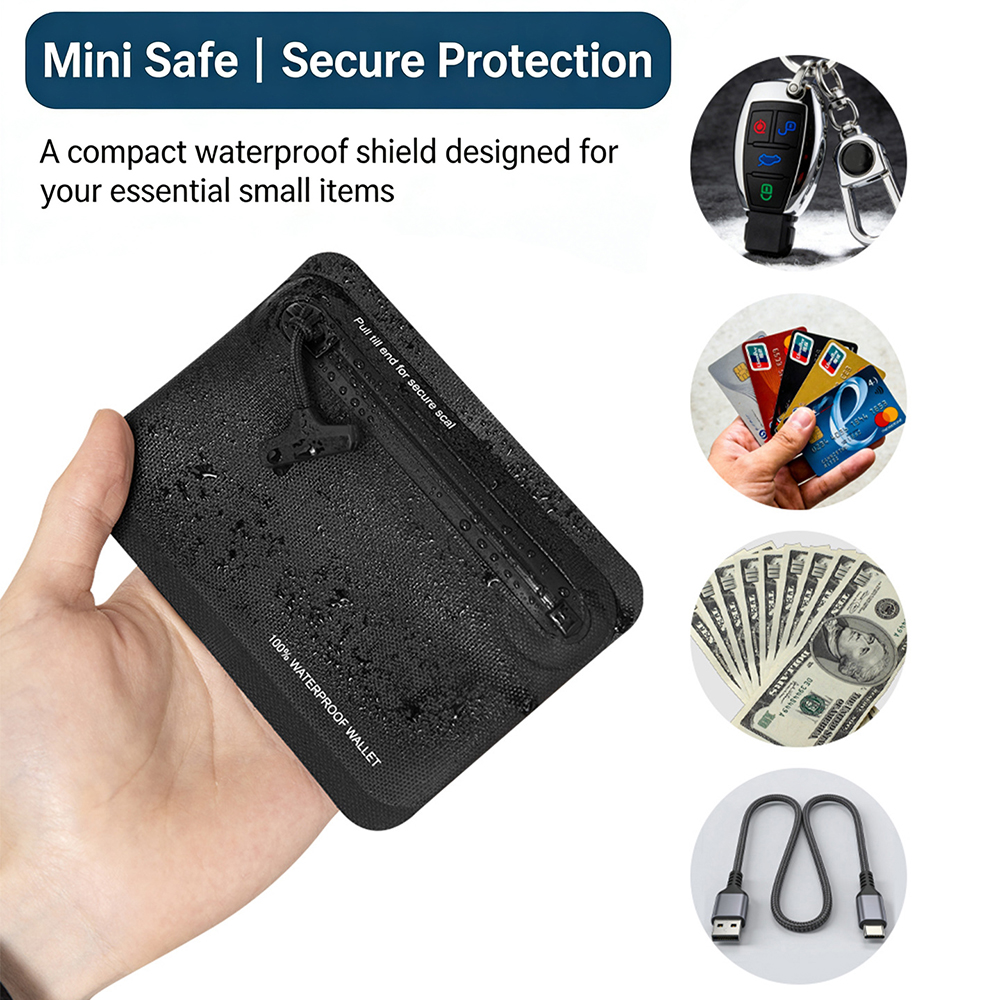 100% Waterproof Zipper Coin Pu - Leather Edc. Carry Pouch 리뷰 및 가격