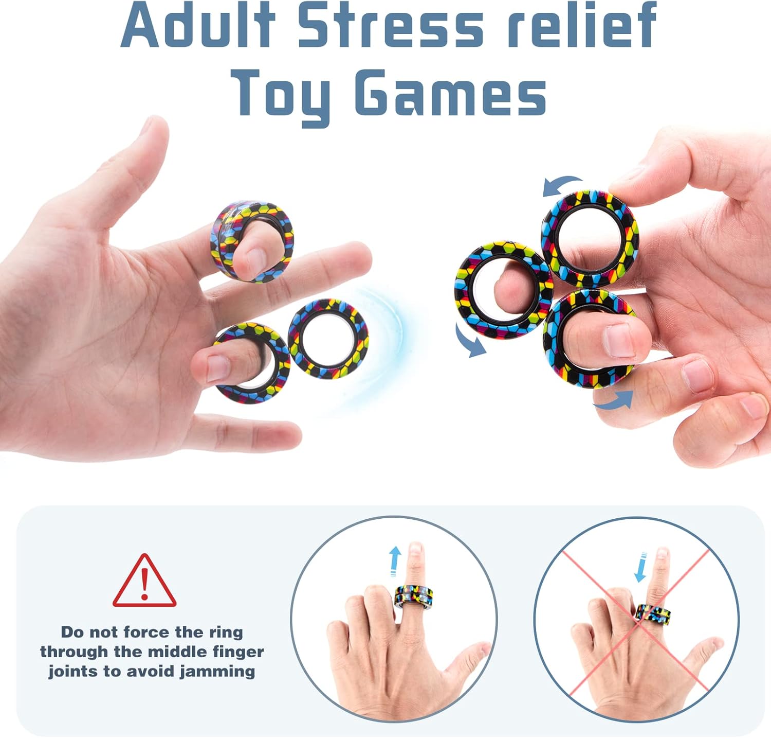 Magnetic Rings Fidget Toy Set  - Fidget Spinner Bearing 리뷰 및 가격