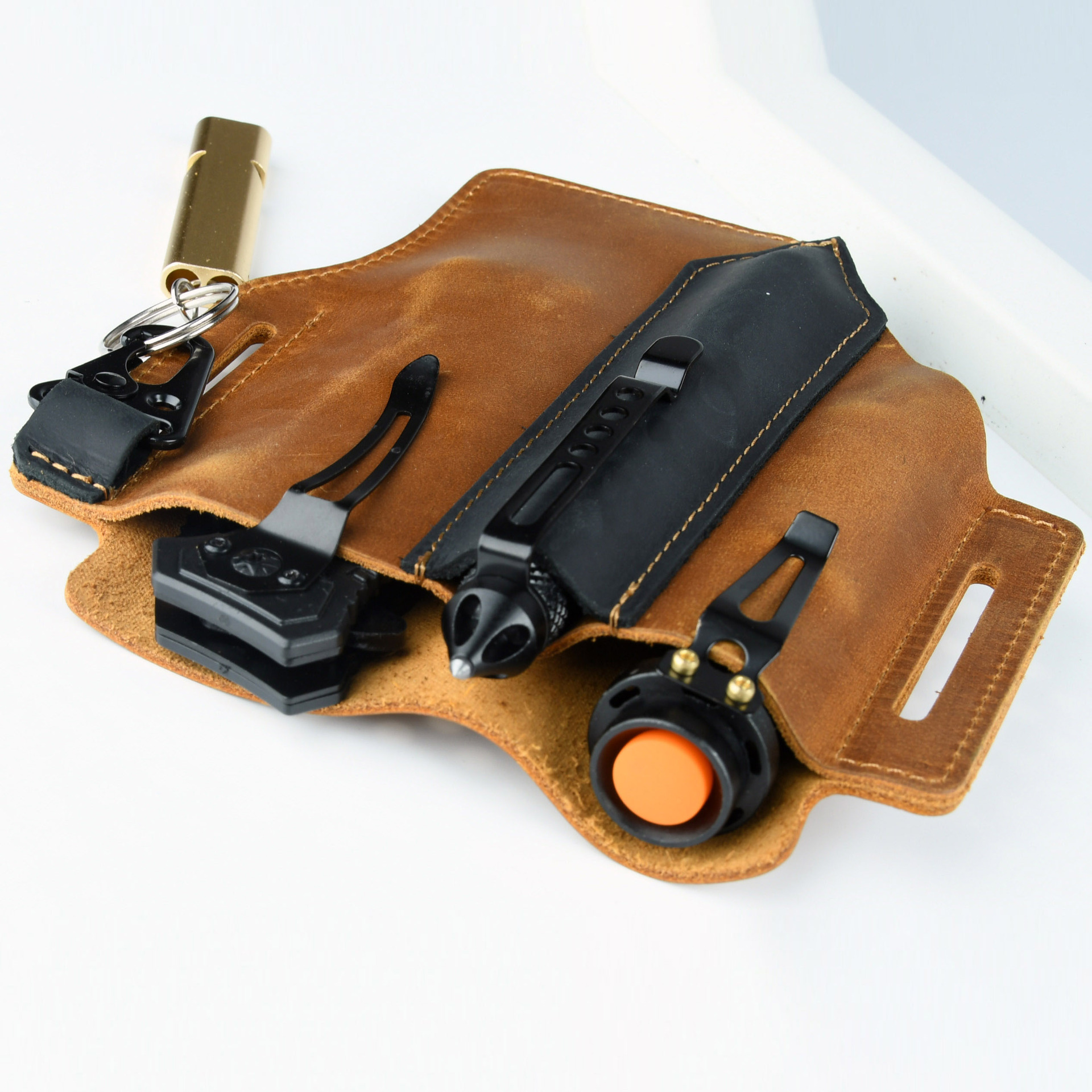 Men Travel Tactical Waist Bag  - Leather Edc. Carry Pouch 리뷰 및 가격