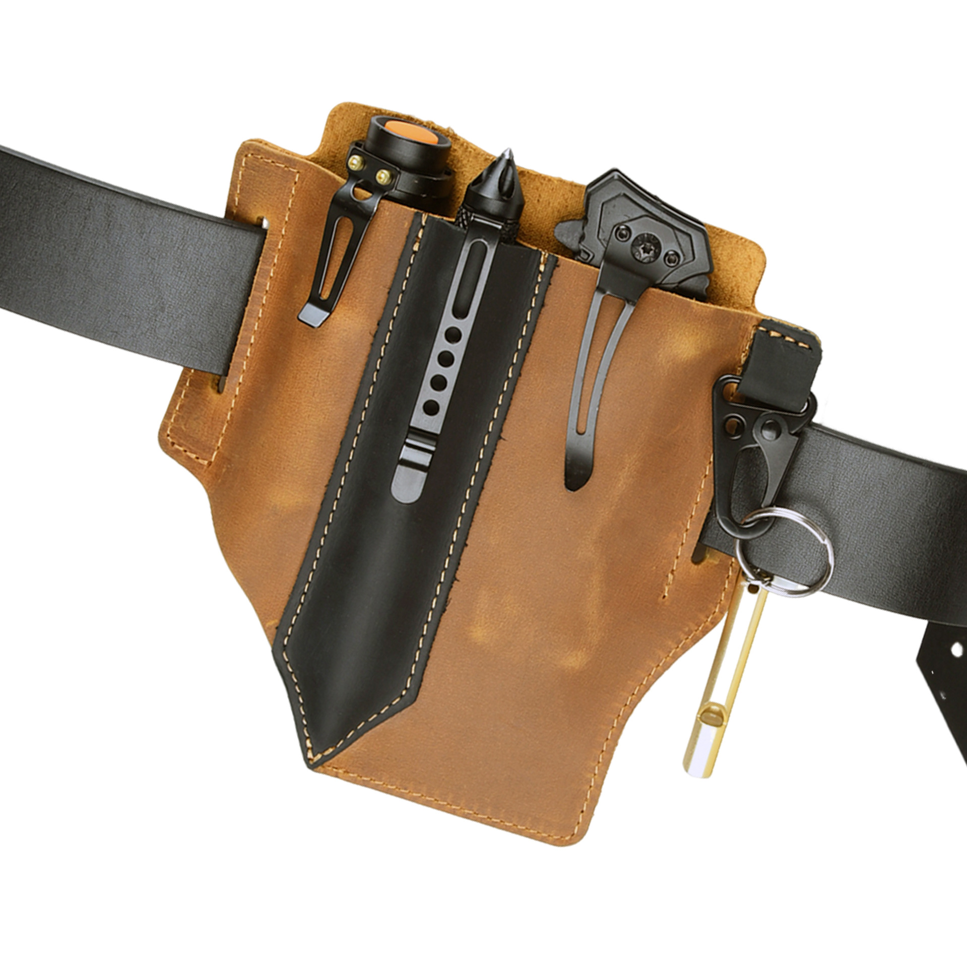 Men Travel Tactical Waist Bag  - Leather Edc. Carry Pouch 리뷰 및 가격