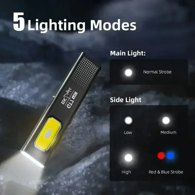 Mini LED Flashlight USB C Rech - Keychain Flashlight 리뷰 및 가격