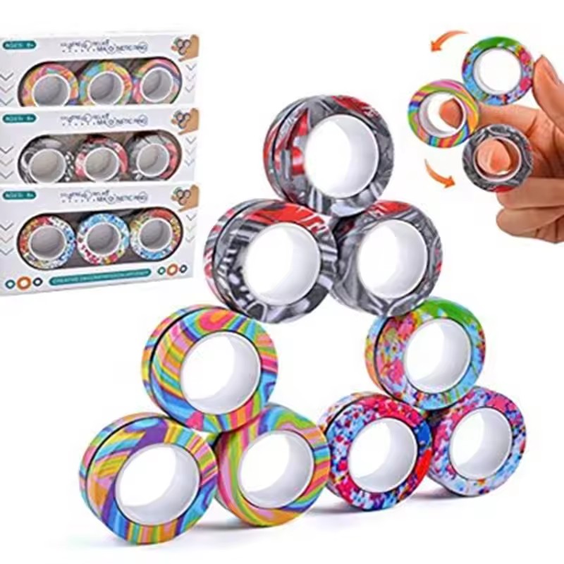 3PCS Fingertip Magnetic Rings  - Fidget Spinner Bearing 리뷰 및 가격