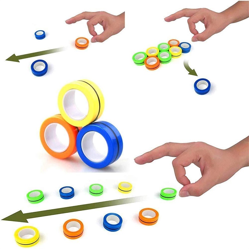 3PCS Fingertip Magnetic Rings  - Fidget Spinner Bearing 리뷰 및 가격