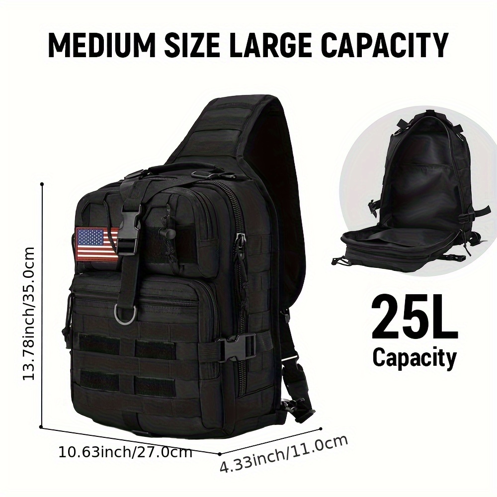 1pc 6.6gal Tactical Sling Back - Edc Gear Every Day Carry 리뷰 및 가격