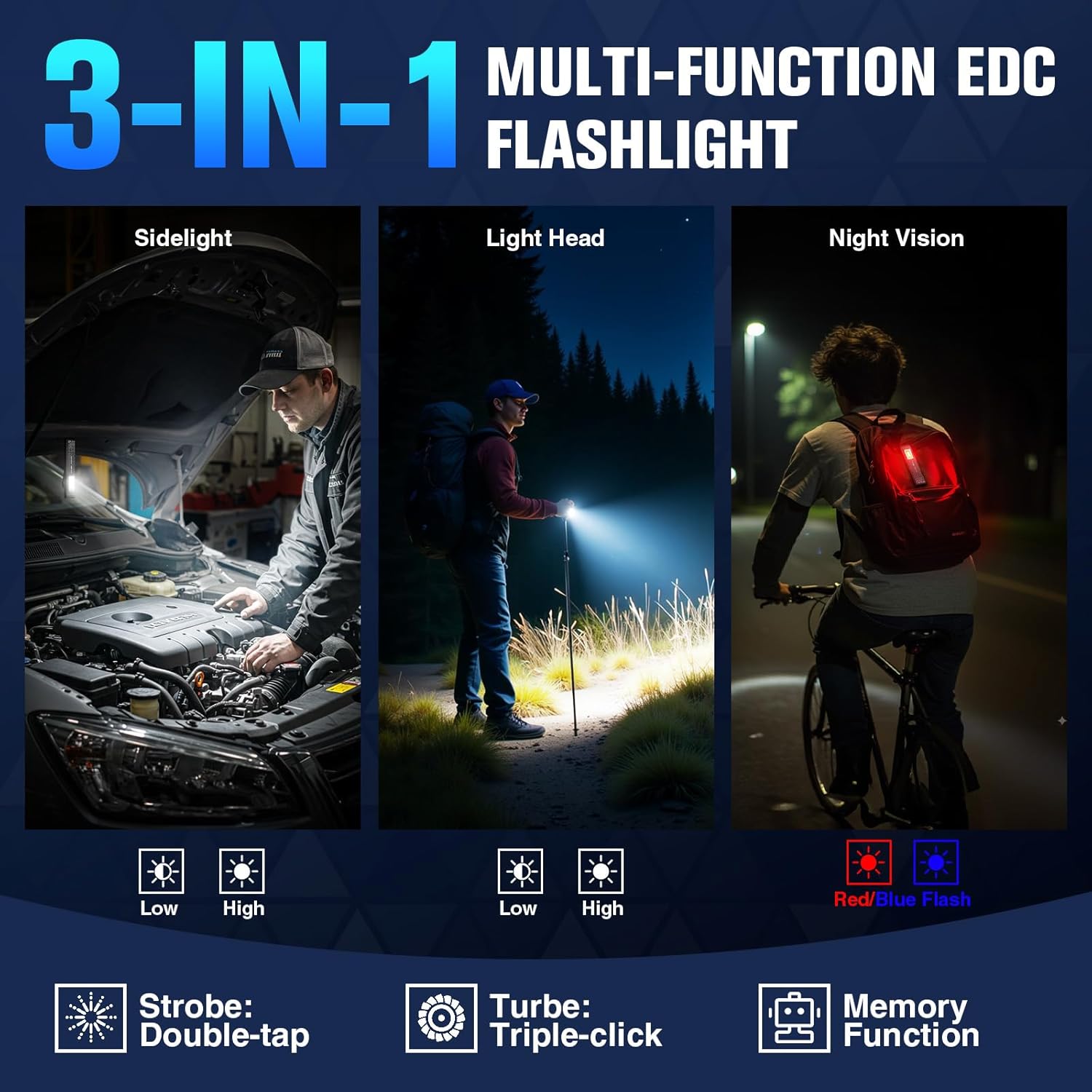 Flat EDC Flashlight Rechargeab - Edc Car Carry 리뷰 및 가격