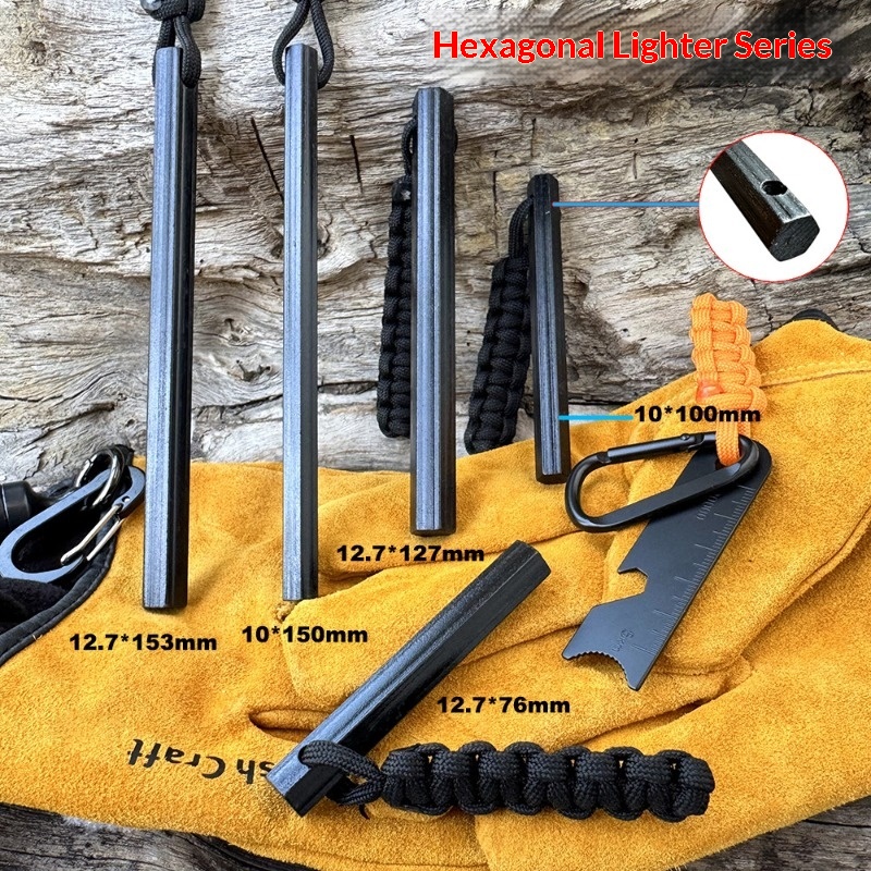 Hand Woven Rope Hexagonal Flin - Ferro Rod Striker 리뷰 및 가격