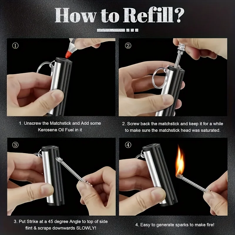 1-50pack Match Lighter, Flint  - Ferro Rod Striker 리뷰 및 가격