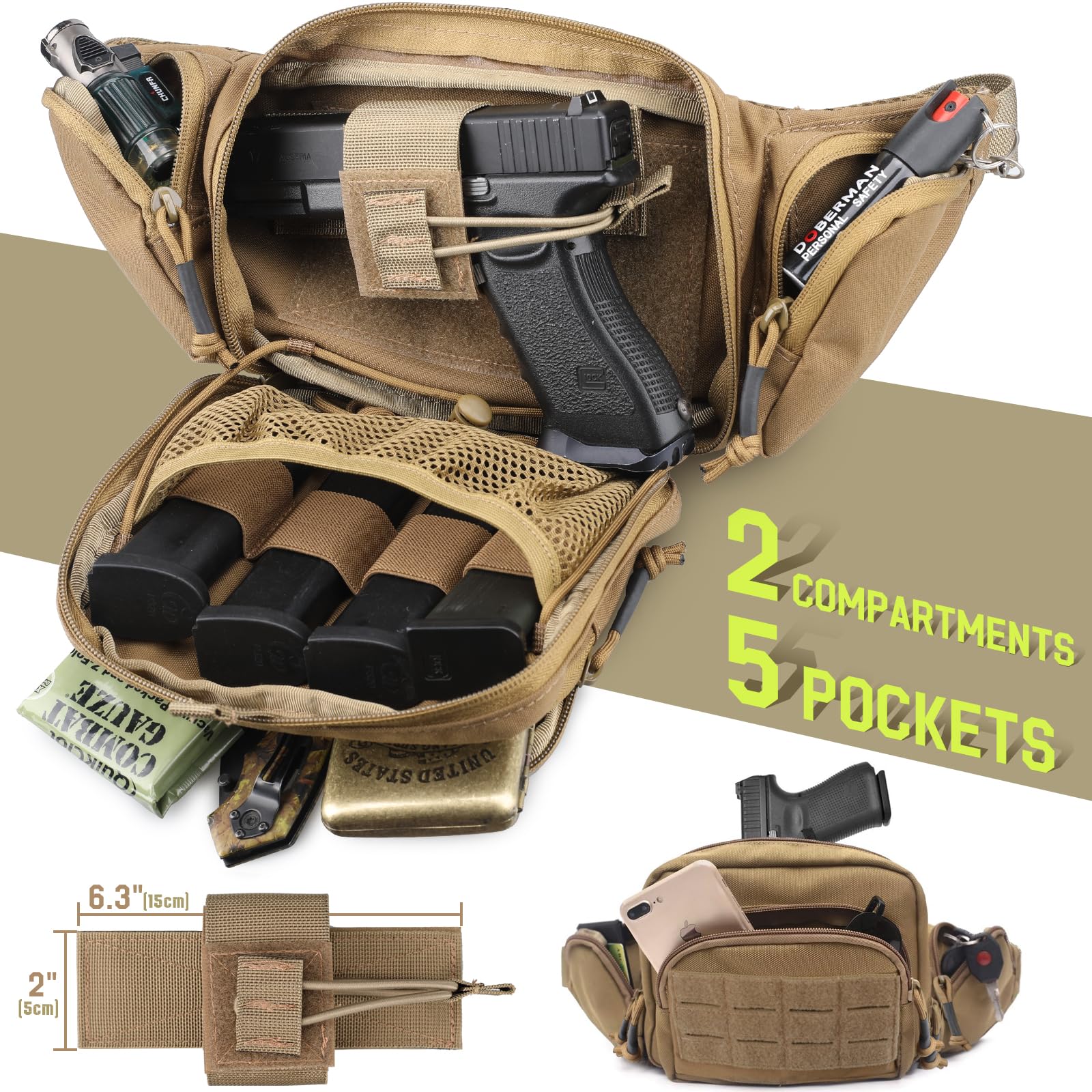 Tactical Concealed Carry Fanny - Edc Carry Pistols 리뷰 및 가격