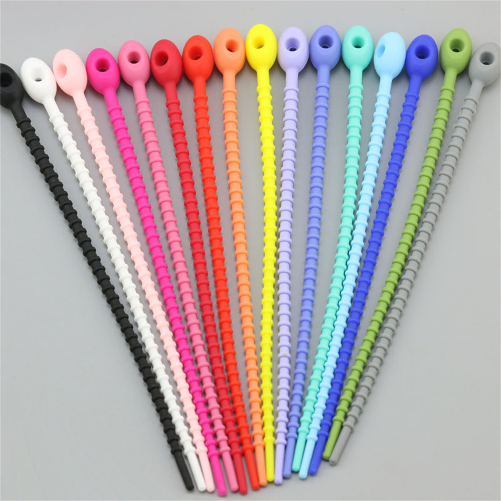 10Pcs/Lot Multi Color Silicone - Gear Tie Reusable 리뷰 및 가격