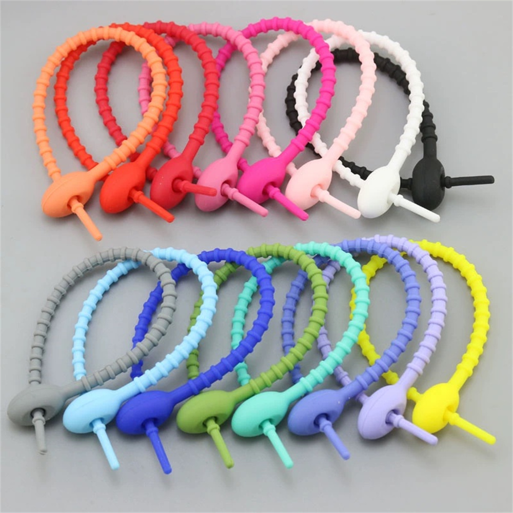 10Pcs/Lot Multi Color Silicone - Gear Tie Reusable 리뷰 및 가격