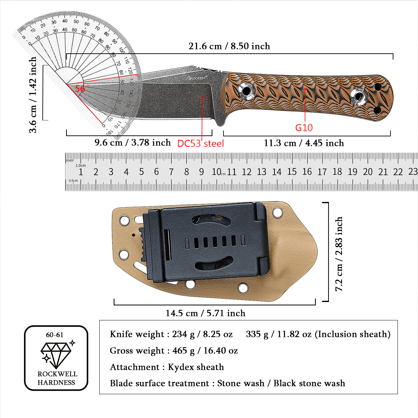 SDOKEDC Portable EDC Carry Cut - Edc Carry Fixed Blade 리뷰 및 가격